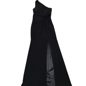 Women's Black Landry by Shelli Segal One Shoulder Evening Gown/Dress Size 4